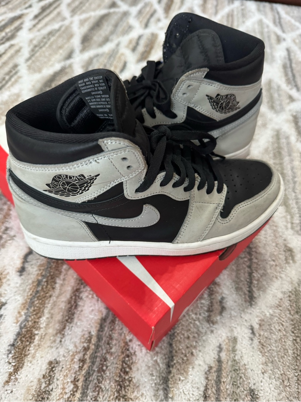 Jordan 1 Retro High OG Black & Gray Men’s Sneakers